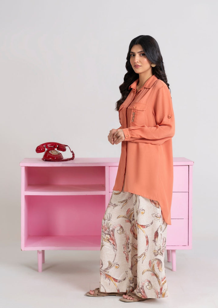 2PC Dyed Georgette Shirt with Digital Print Trouser JUPITER-F25-0002