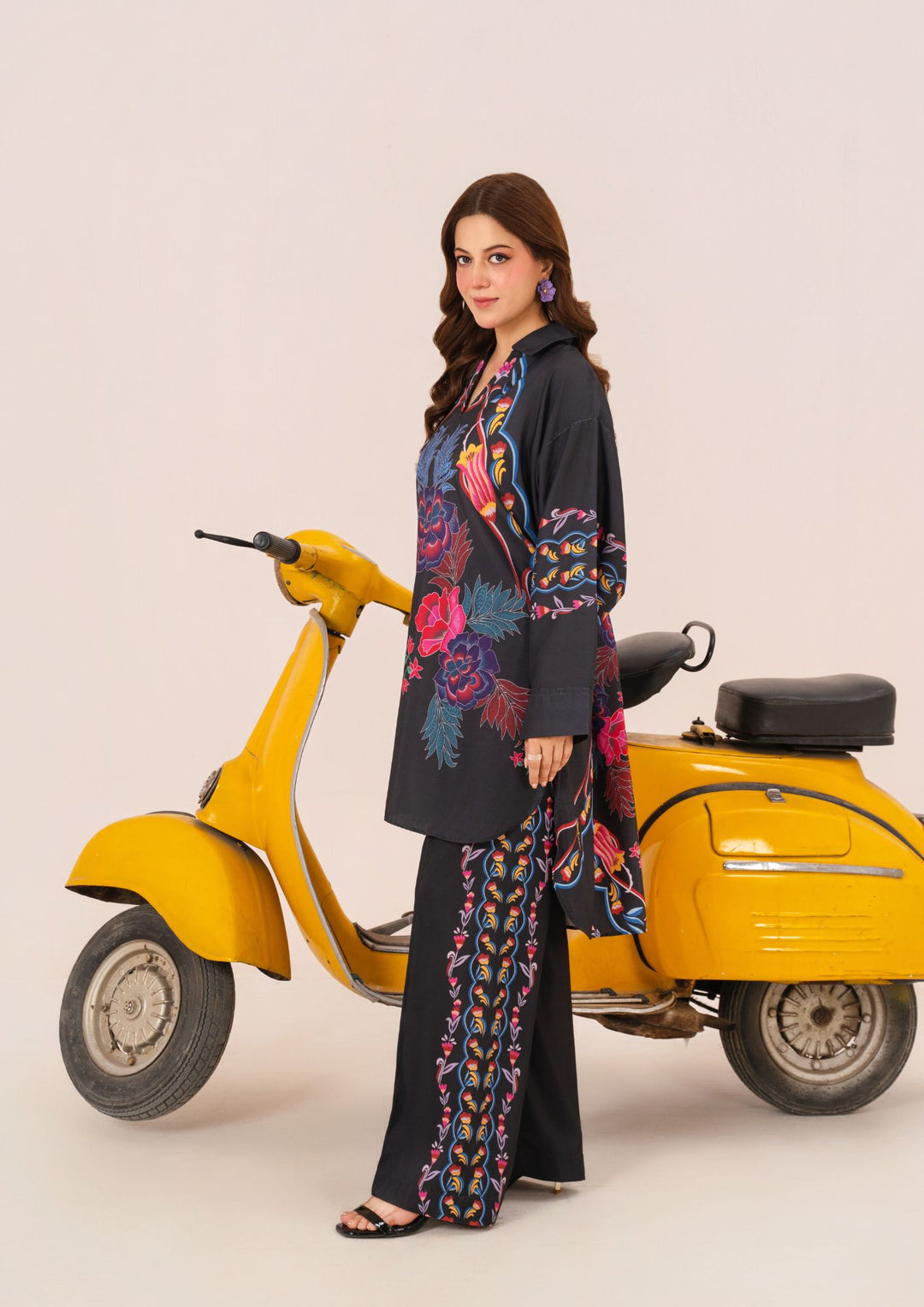 2Pc Printed Arabic Silk AMJ-S26-0003