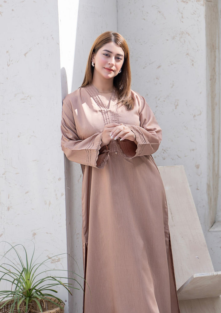 2Pc Silk Viscose Kaftan Beige JUPITER-S26-0006