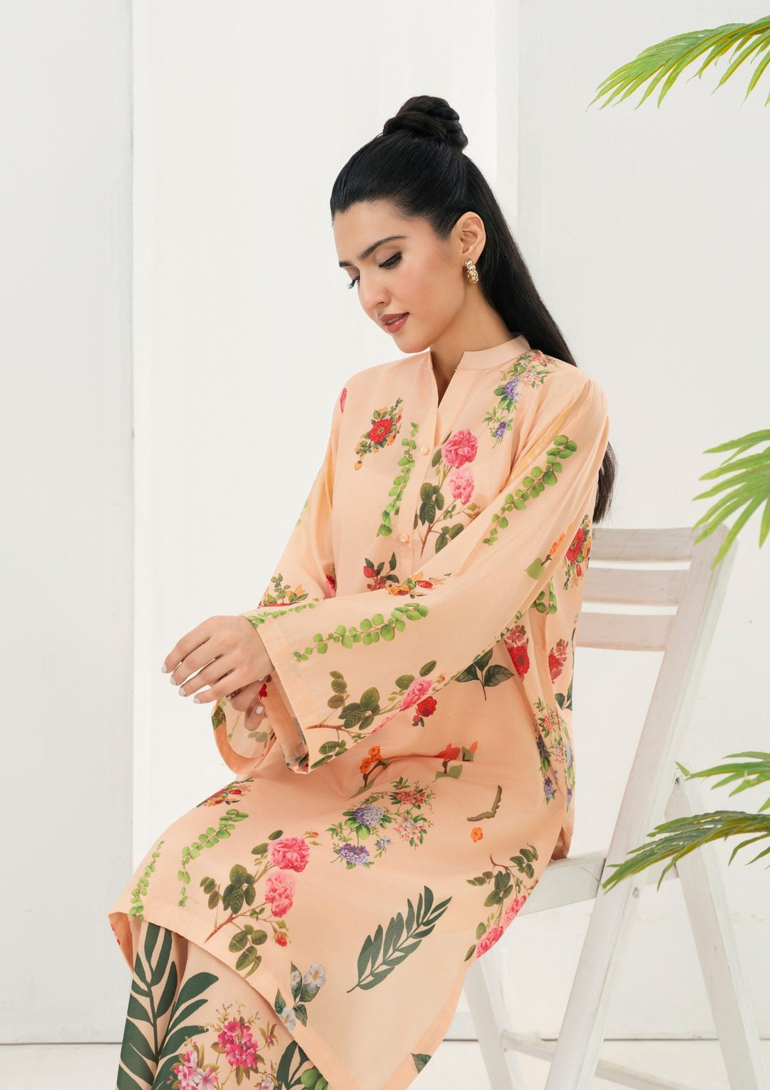 2Pc Printed Arabic Silk AML-W25-0042