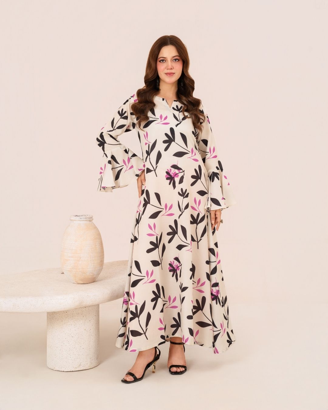 1Pc Digital Print Swiss Silk Long Tunic JUPITER-F25-0039
