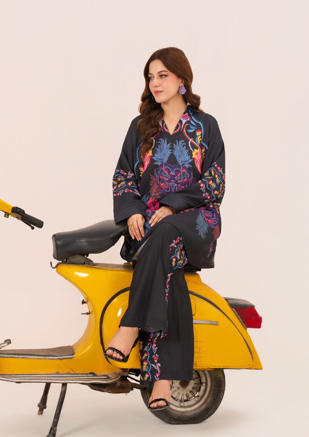 2Pc Printed Arabic Silk AMJ-S26-0003