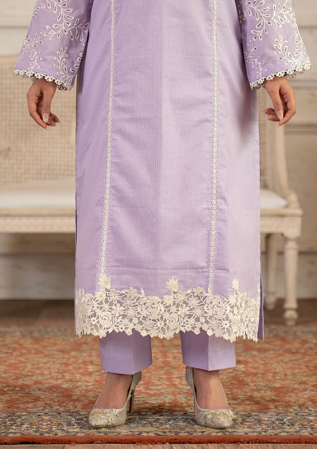 2PC Embroidered Check Lawn RIW-R26-0050