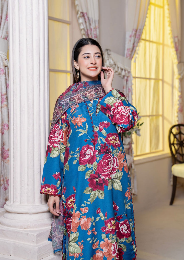 3Pc Printed Arabic Silk Lawn with Chiffon Dupatta Gulmeena-G26-0014