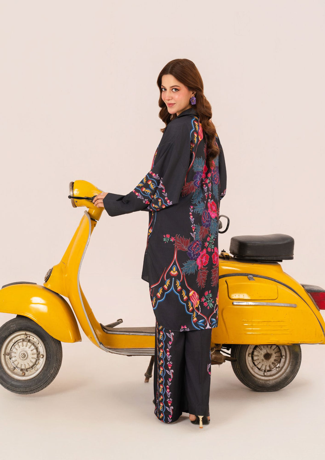 2Pc Printed Arabic Silk AMJ-S26-0003