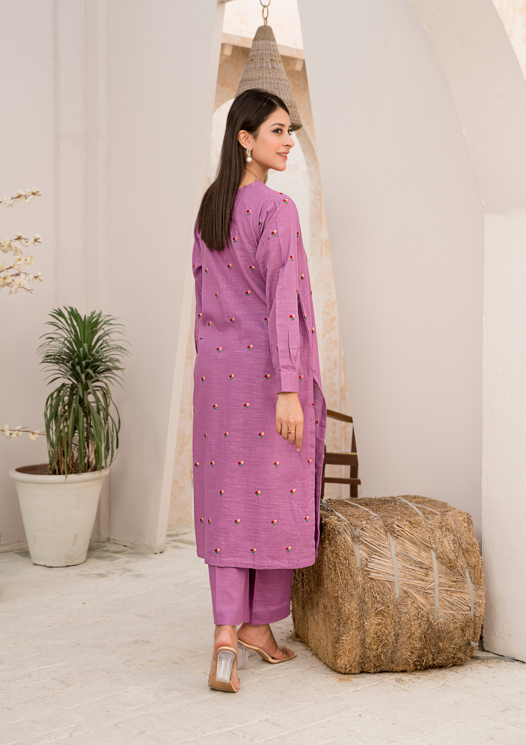 2pc Multi Embroidered Khaddar W24-EMB-0019