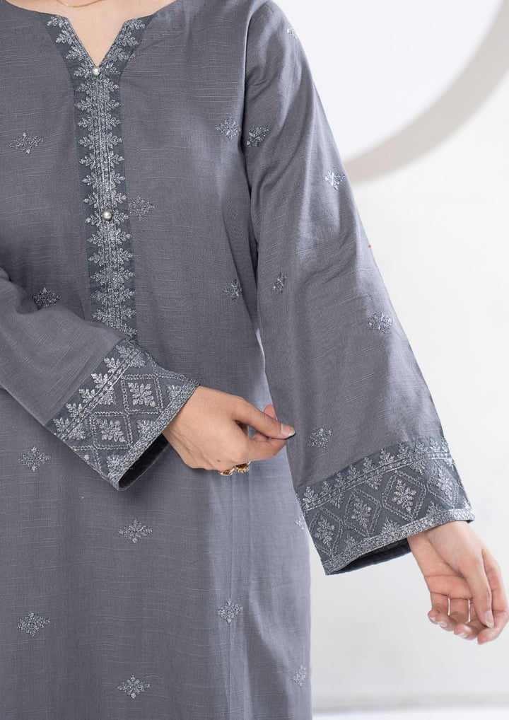 2Pc Embroidered Khaddar Grey SAY-W26-0003