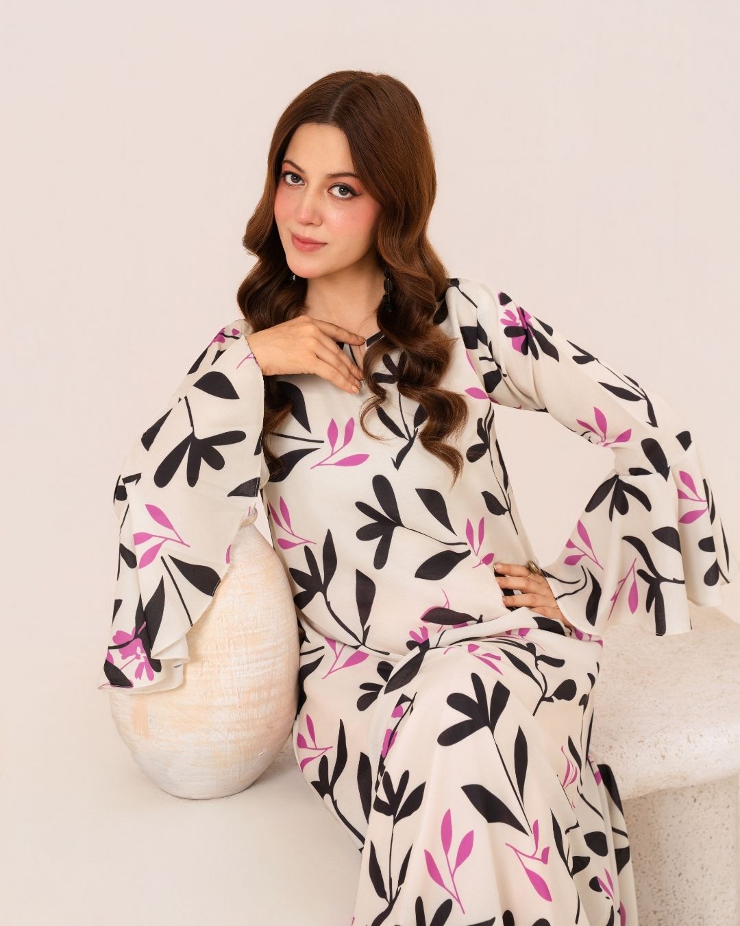 1Pc Digital Print Swiss Silk Long Tunic JUPITER-F25-0039