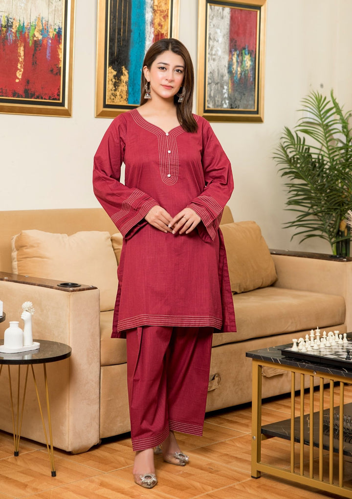 2pc Cotton Cord Set Rozana-S25-0001