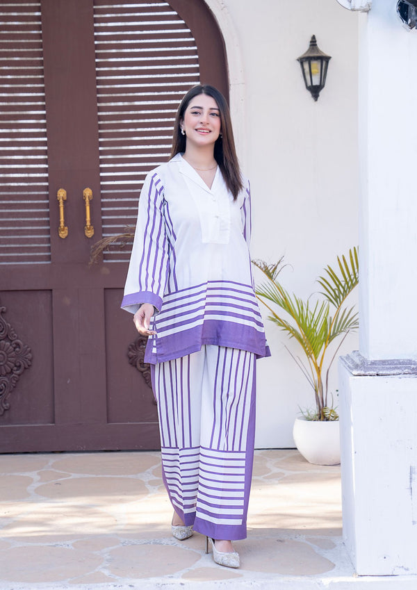 2Pc Digital Print Arabic Silk Lawn JUPITER-S26-0001