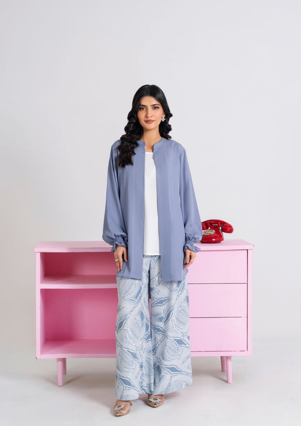 3PC Dyed Georgette Shirt with Digital Print Trouser & Camisole JUPITER-F25-0001