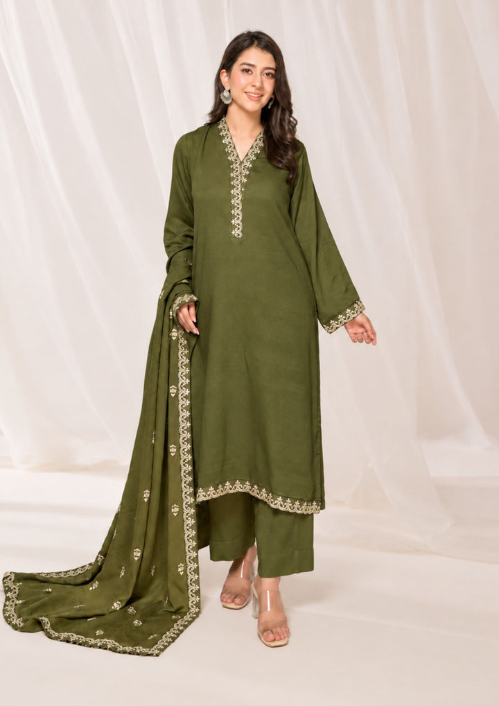 3Pc Tilla Embroidered Alpine Karandi SAY-W26-0027