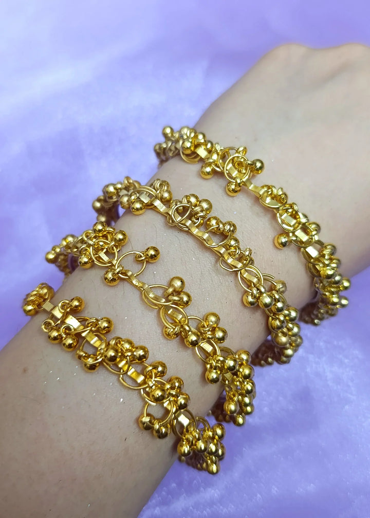 Kashmiri Ghungroo Bangles Gold PMB-0166