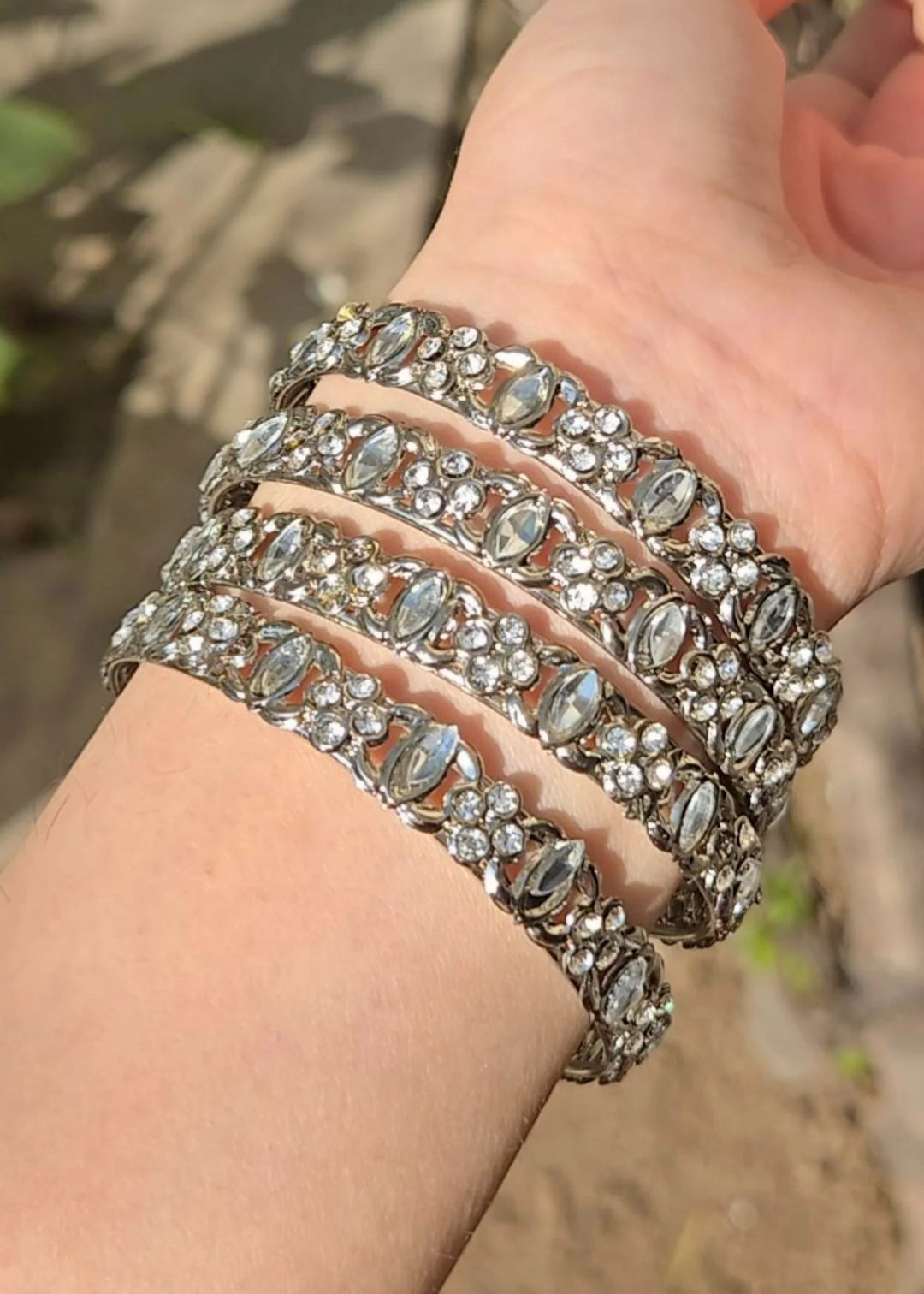 Tabassum Silver Kangans Set PMB-0165