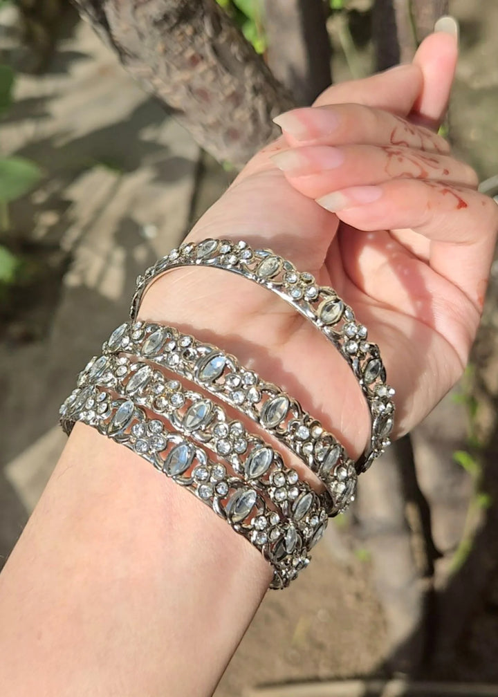 Tabassum Silver Kangans Set PMB-0165