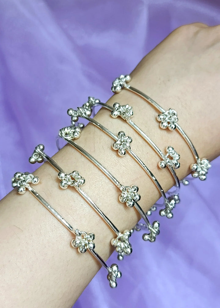 Kashmiri Ghungroo Bangles Silver (Set of 6) PMB-0179