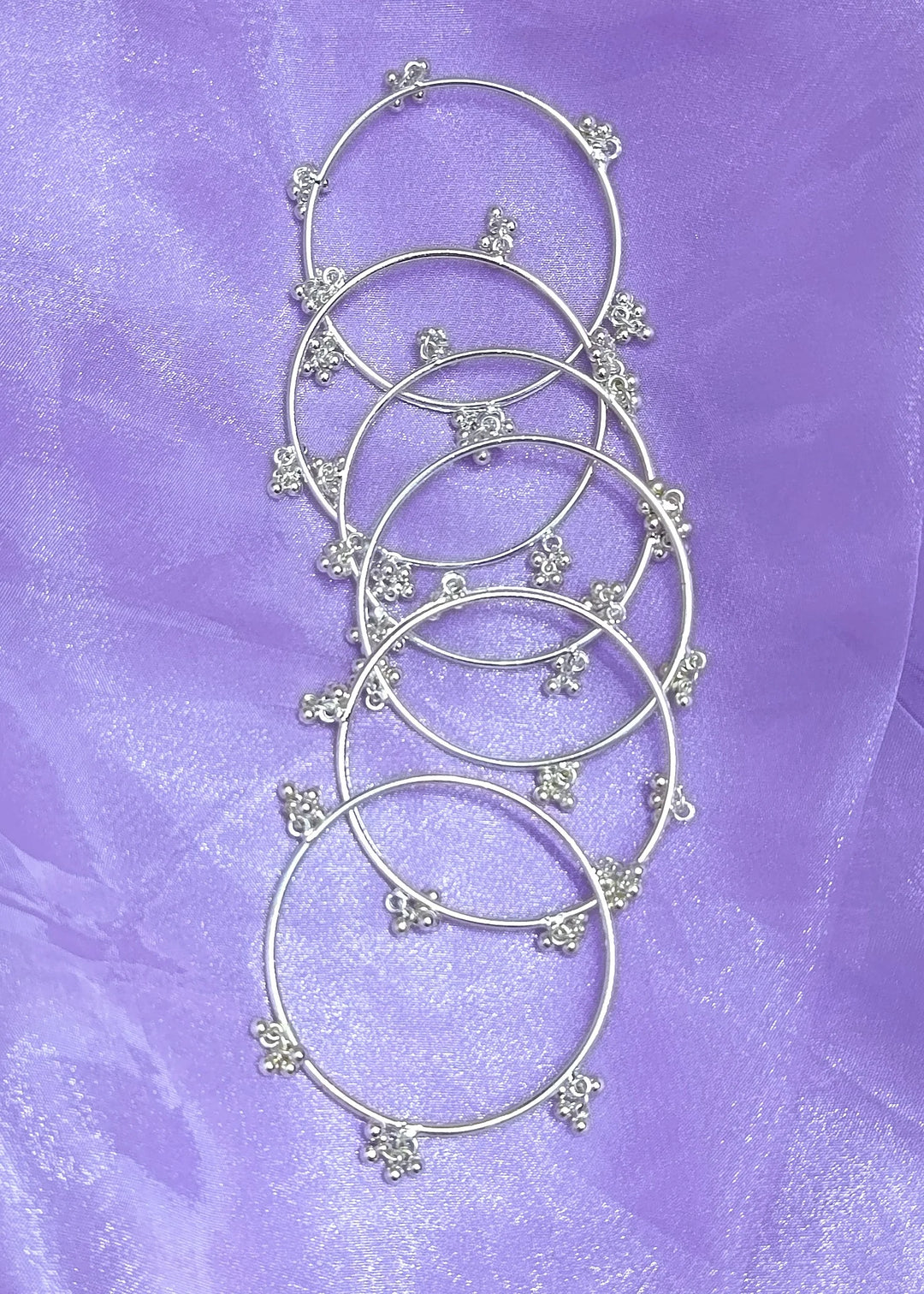 Kashmiri Ghungroo Bangles Silver (Set of 6) PMB-0179