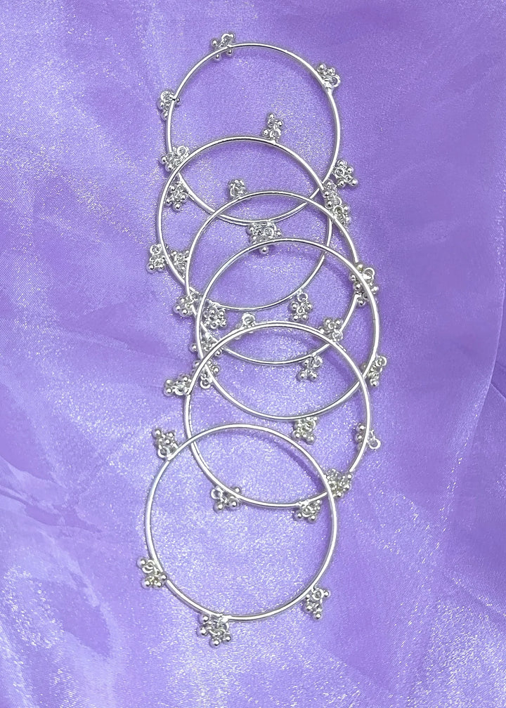 Kashmiri Ghungroo Bangles Silver (Set of 6) PMB-0179