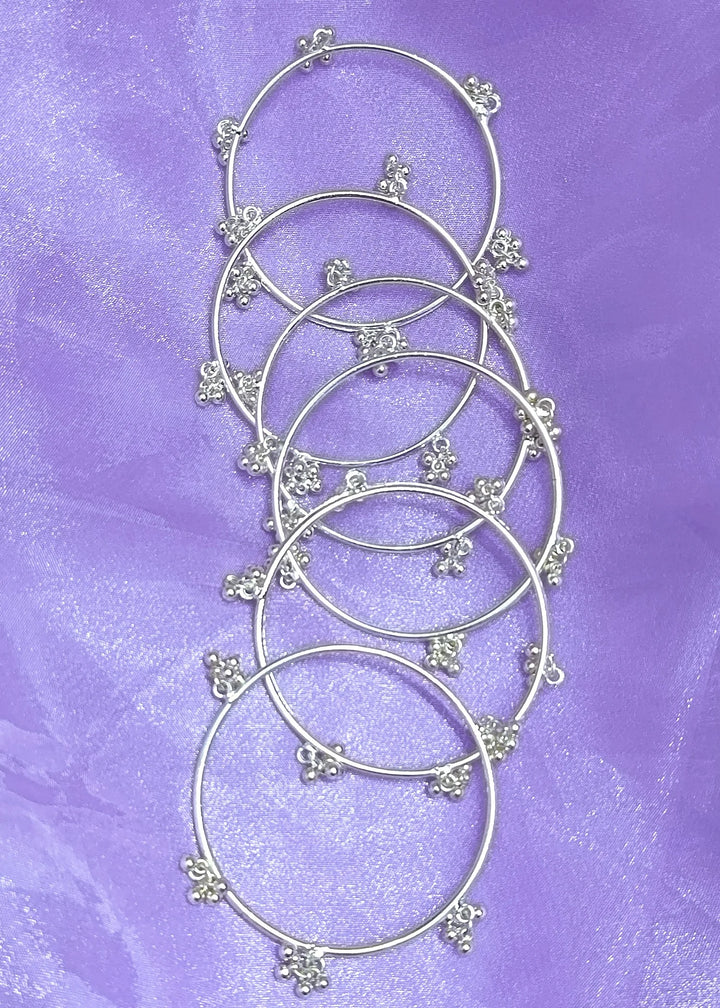 Kashmiri Ghungroo Bangles Silver (Set of 6) PMB-0179