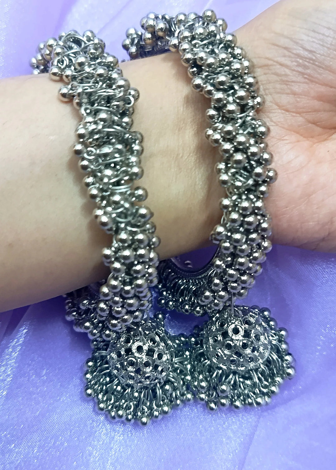 Kashmiri Ghungroo Kangan Khanak Silver PMB-0178