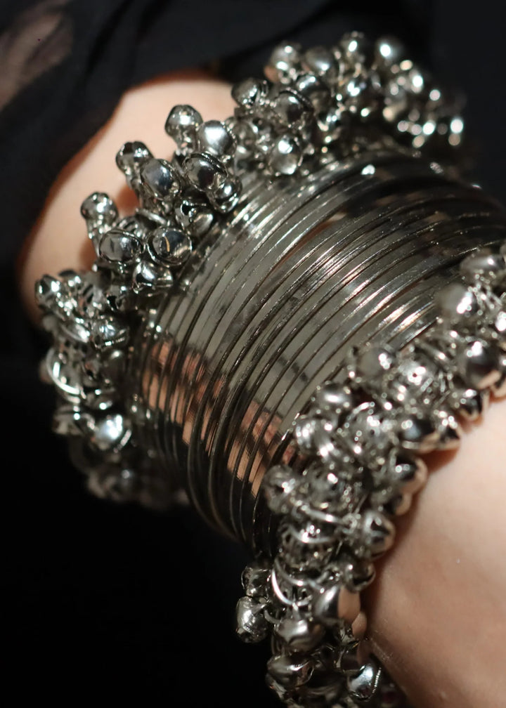 Falak Ghungroo Bangles Silver PMB-0191