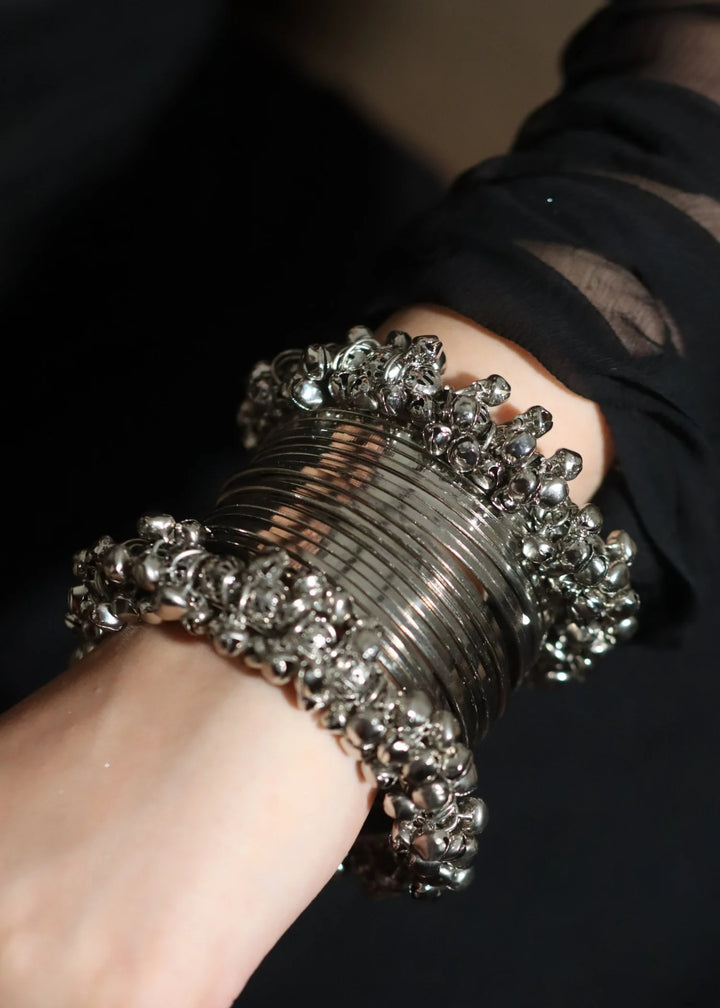 Falak Ghungroo Bangles Silver PMB-0191