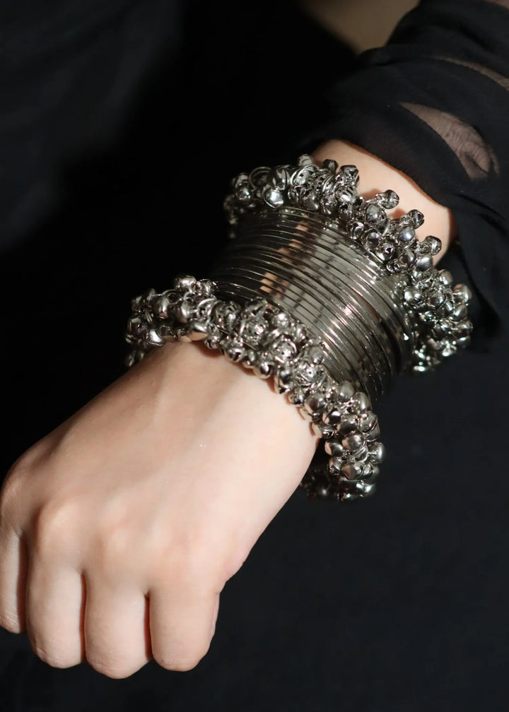 Falak Ghungroo Bangles Silver PMB-0191