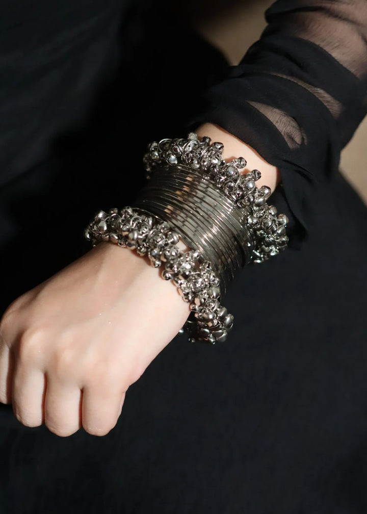 Falak Ghungroo Bangles Silver PMB-0191