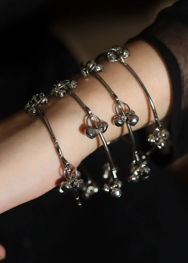 Ulfat Ghungroo Bangles Silver PMB-0185