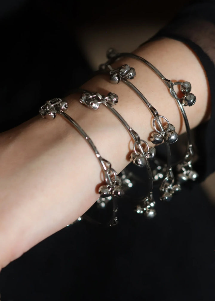 Ulfat Ghungroo Bangles Silver PMB-0185