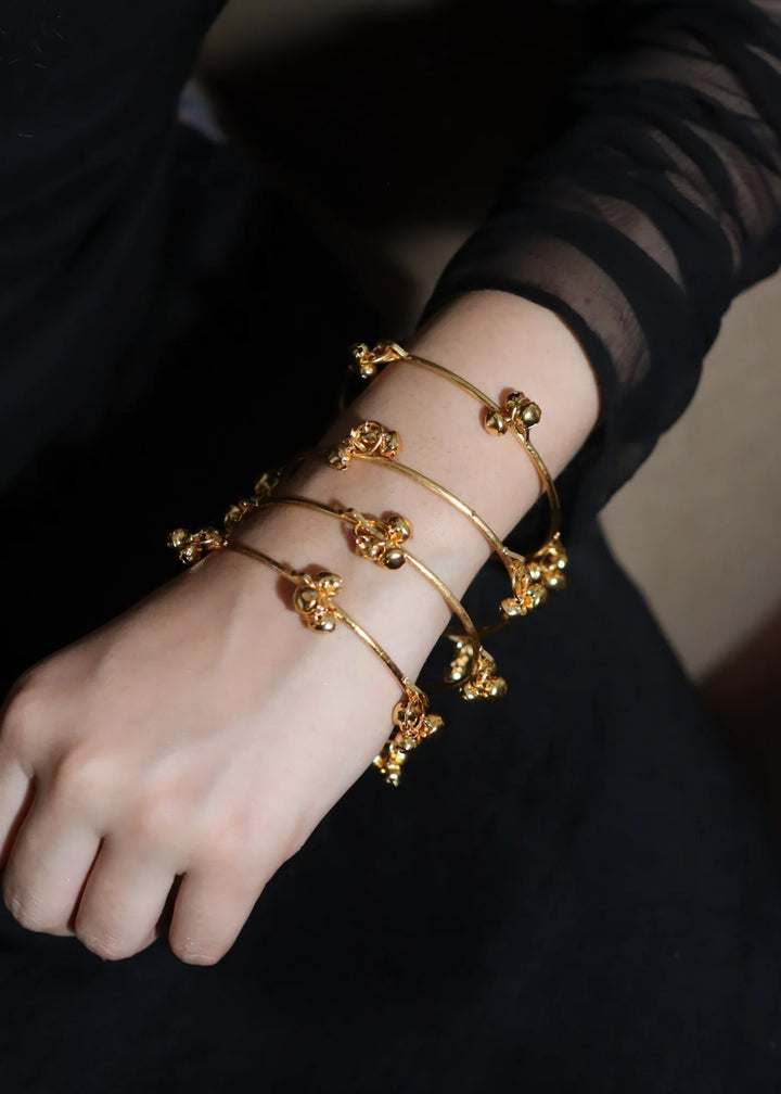 Ulfat Ghungroo Bangles Gold PMB-0186