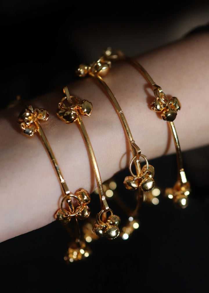 Ulfat Ghungroo Bangles Gold PMB-0186