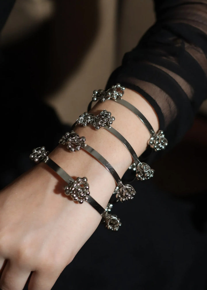 Preet Ghungroo Bangles Silver PMB-0189
