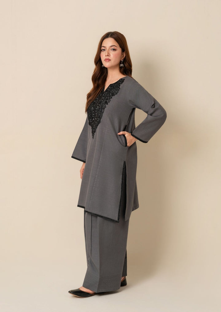 2pc Embroidered Khaddar with Farshi Shalwar AML-W25-0021