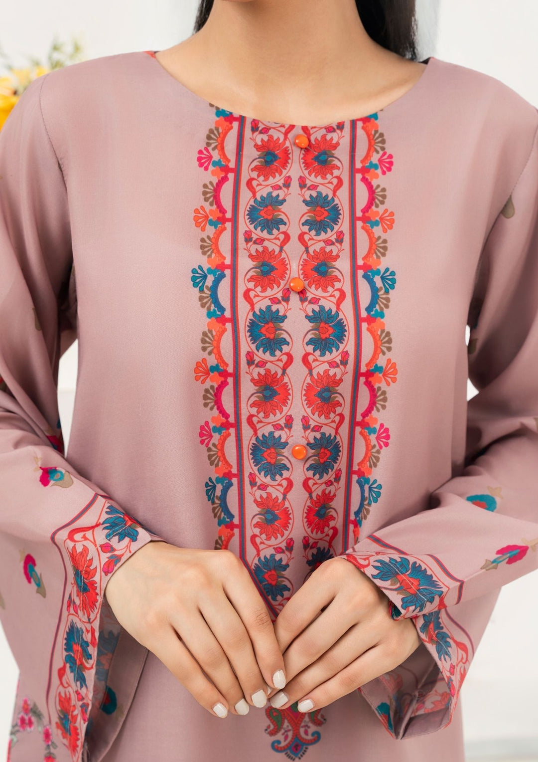 2Pc Printed Arabic Silk AML-W25-0043