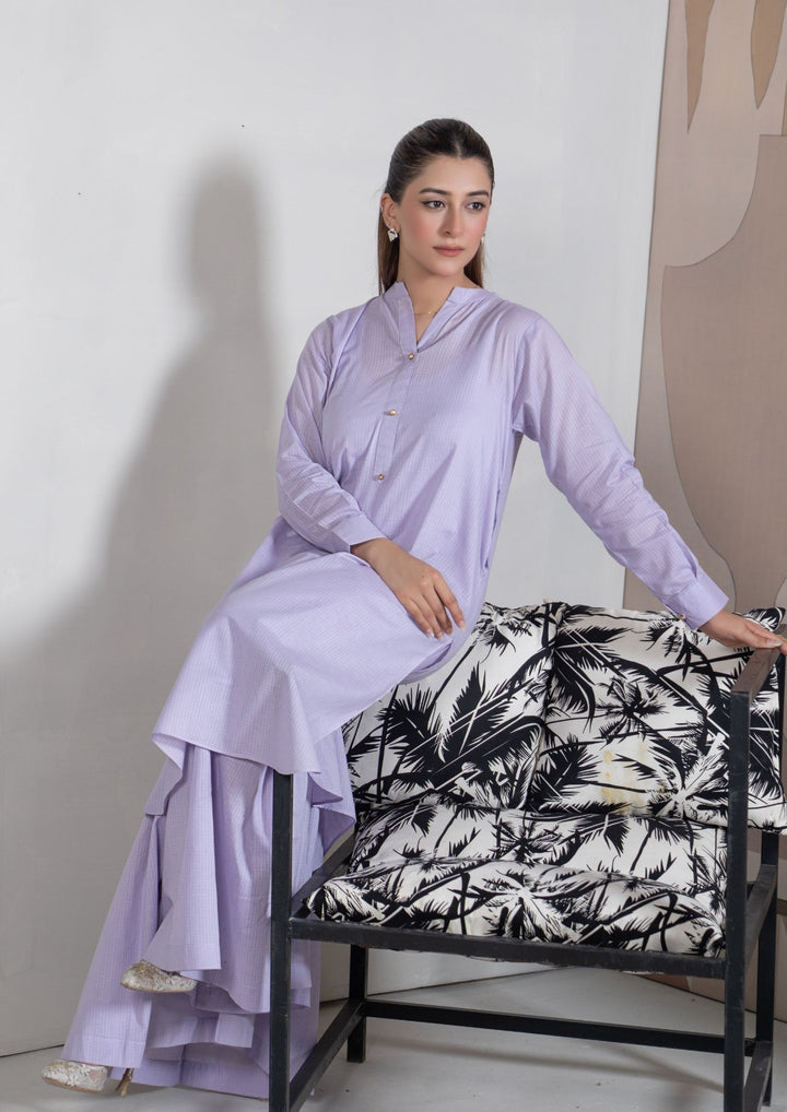 2Pc Cotton Lawn Lilac ROZ-R26-0009