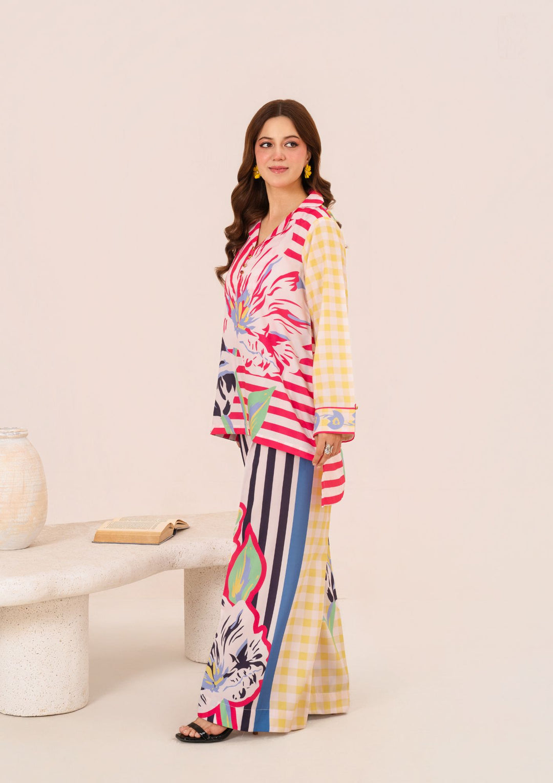 2Pc Printed Arabic Silk AMJ-S26-0004