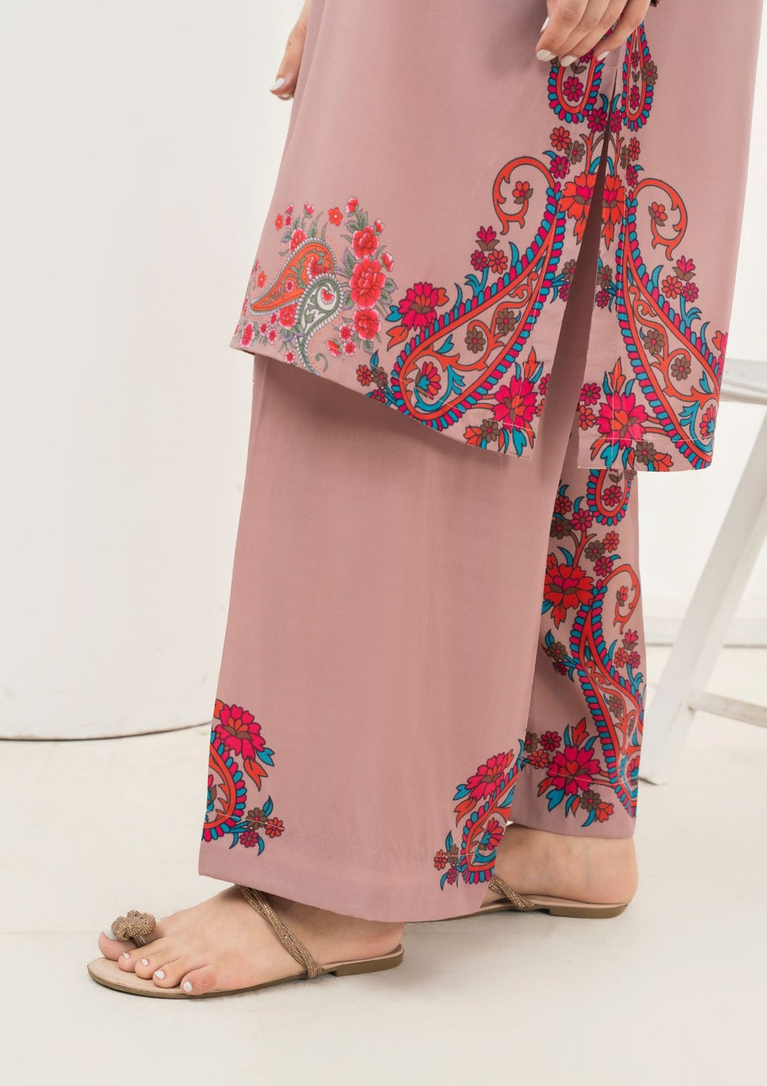 2Pc Printed Arabic Silk AML-W25-0043