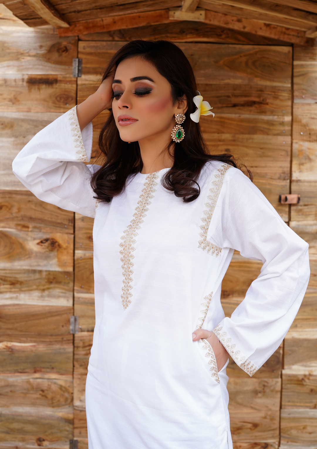 2Pc Rib Lawn Embroidered EMB-S24-0003