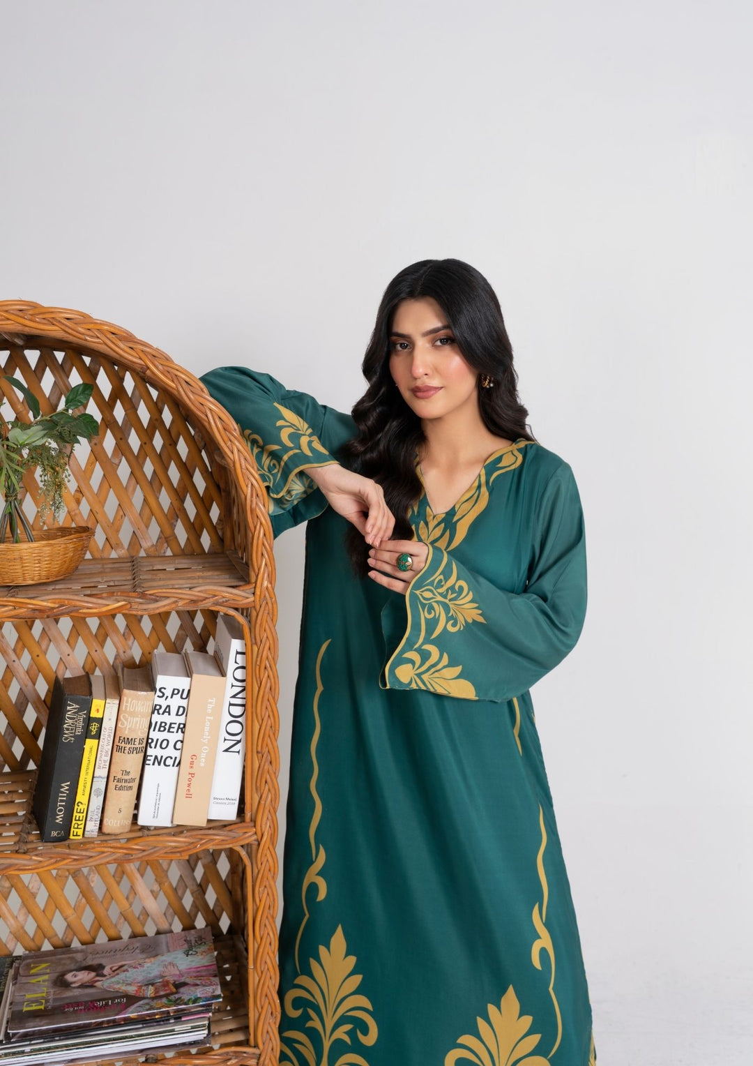 2PC Digital Print Swiss Silk Long Shirt with Trouser JUPITER-F25-0011