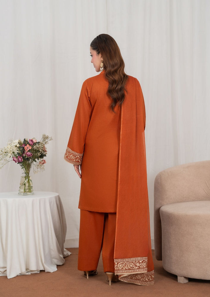 3Pc Tilla Embroidered Textured Lawn with Farshi Shalwar with Embroidered Border Chiffon Dupatta JASHAN-J26-0029