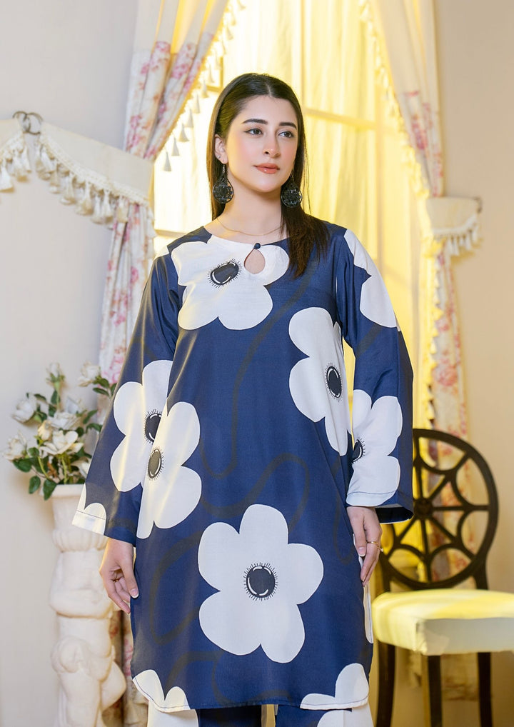 2Pc Digital Print Arabic Silk Lawn Gulmeena-G26-0016