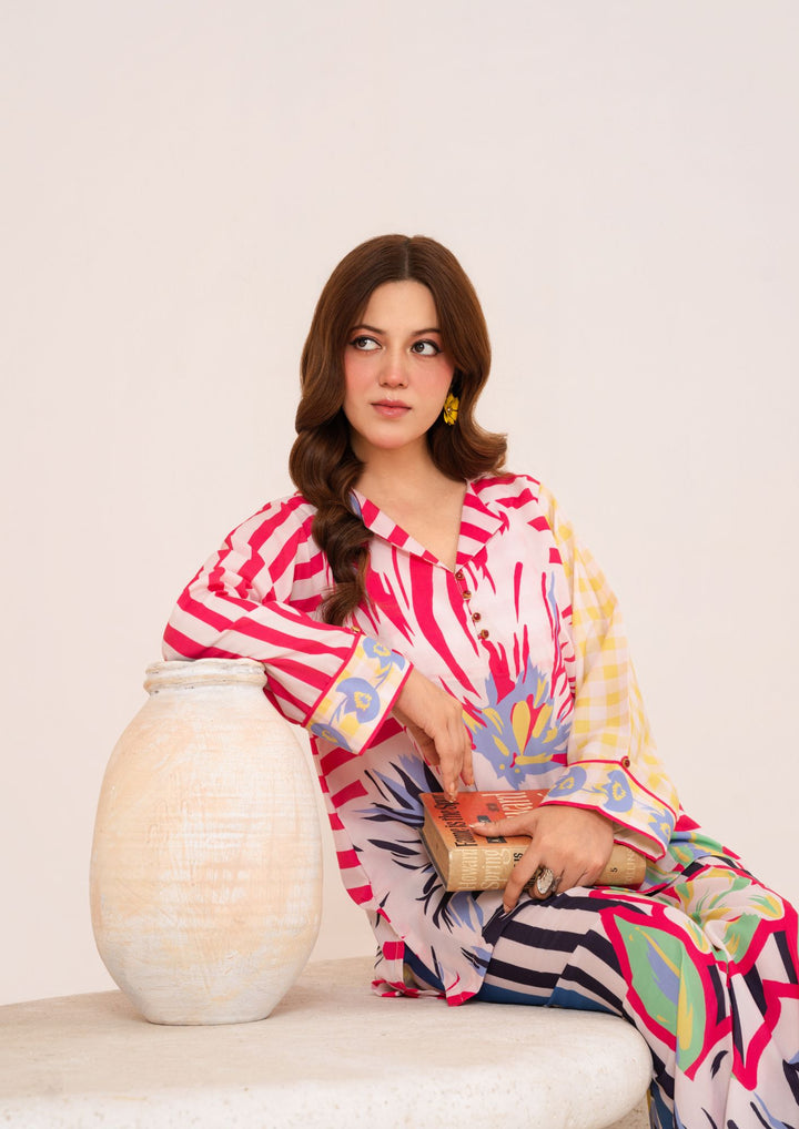 2Pc Printed Arabic Silk AMJ-S26-0004