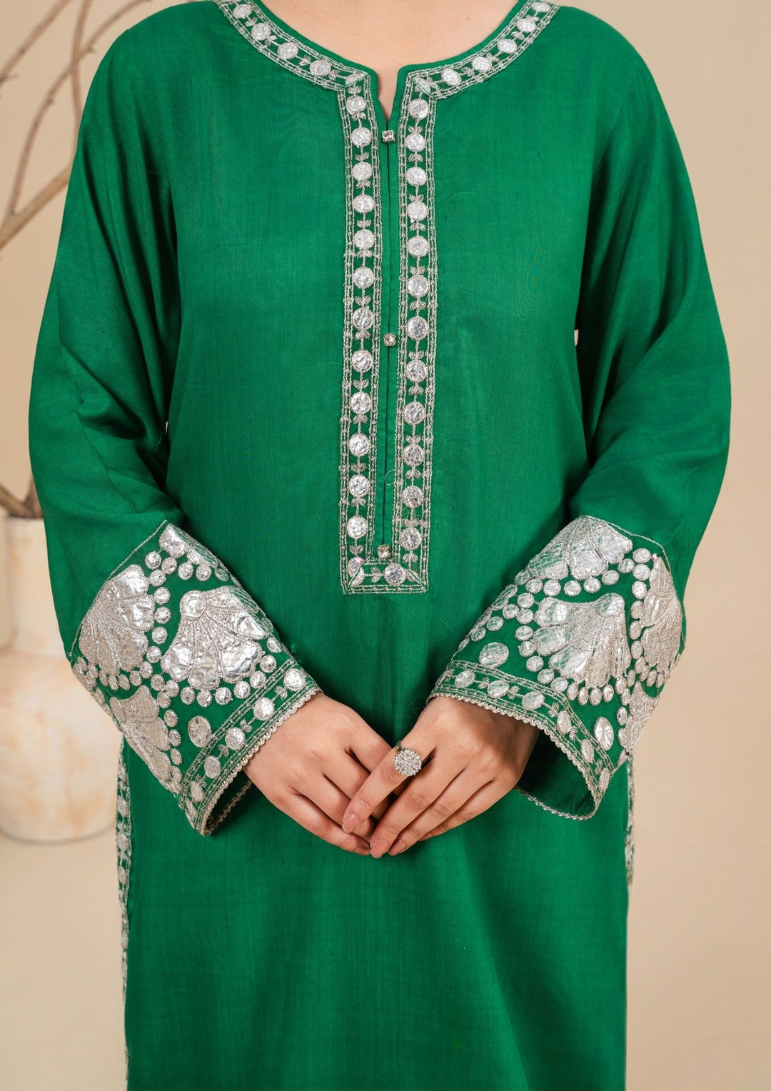 3-Piece Silk Viscose Suit with Chiffon Dupatta | BASANT-B25-0003