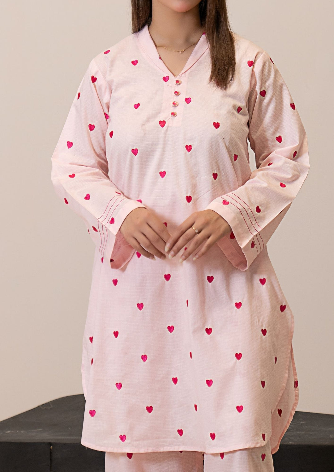 2Pc Embroidered Lawn Peachish Pink RIW-R26-0035