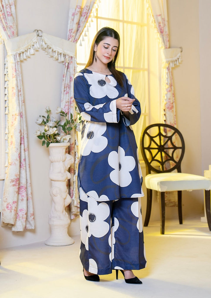 2Pc Digital Print Arabic Silk Lawn Gulmeena-G26-0016