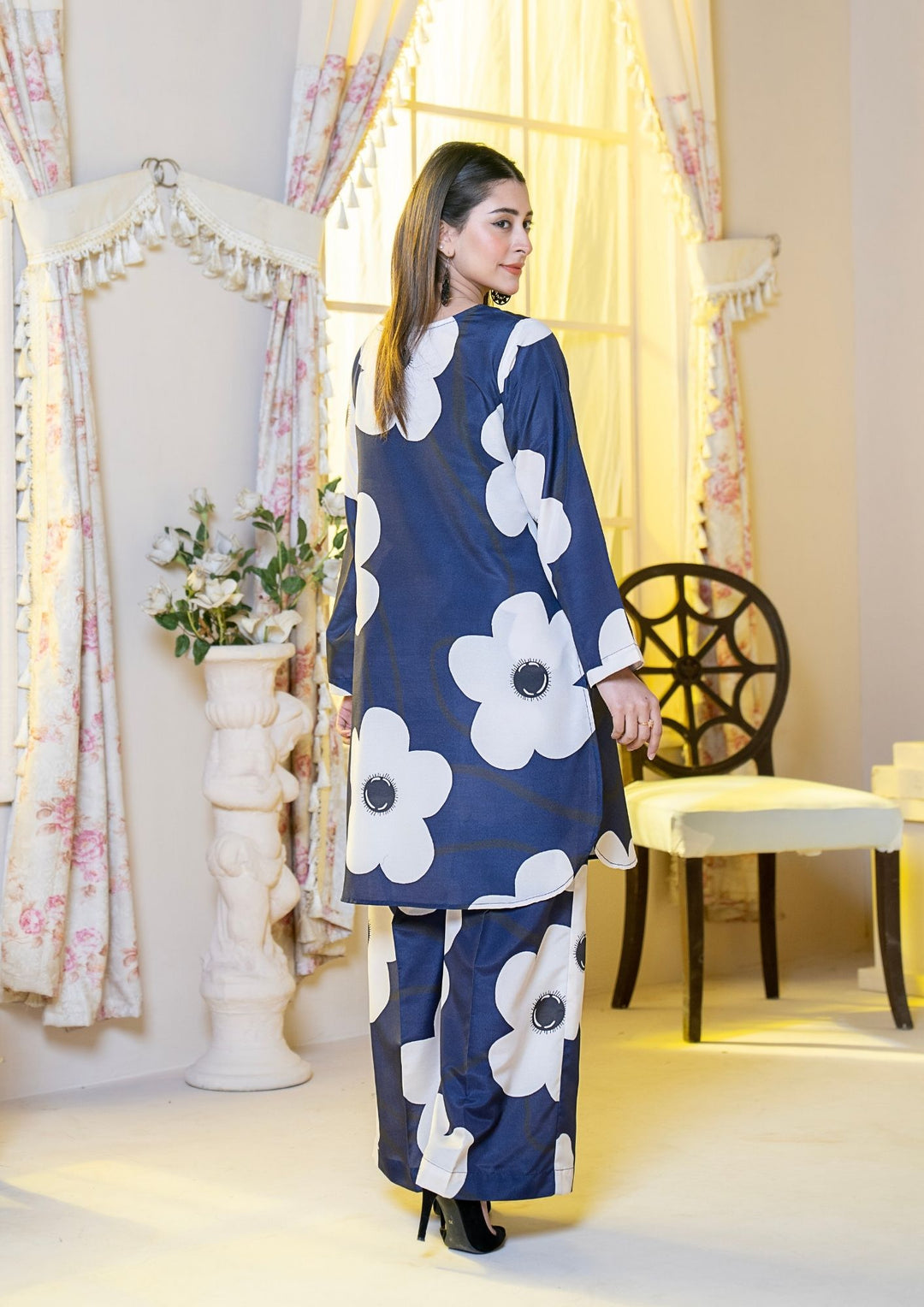2Pc Digital Print Arabic Silk Lawn Gulmeena-G26-0016