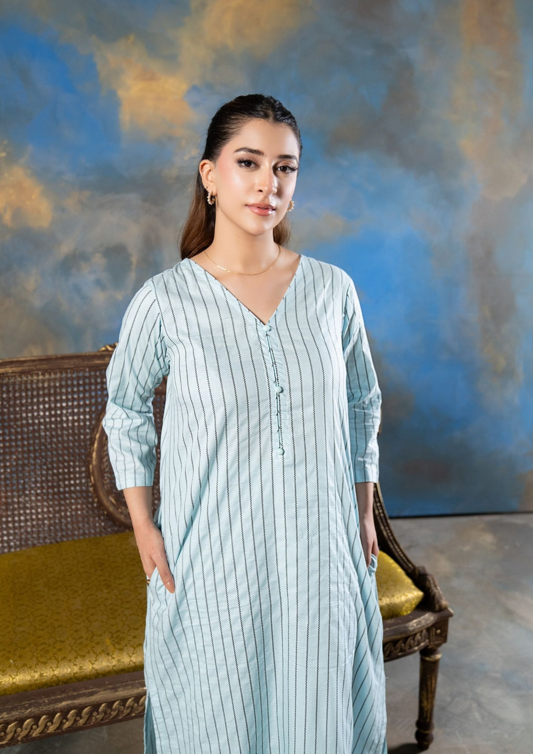 2Pc Bubble Lawn Ice Blue ROZ-R26-0017