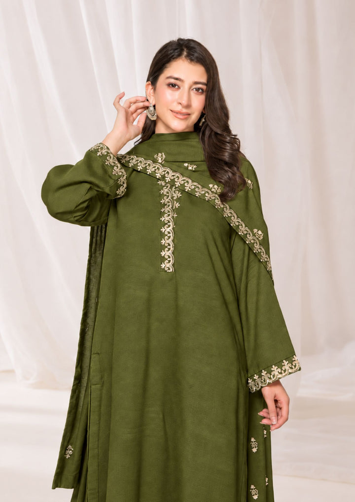 3Pc Tilla Embroidered Alpine Karandi SAY-W26-0027
