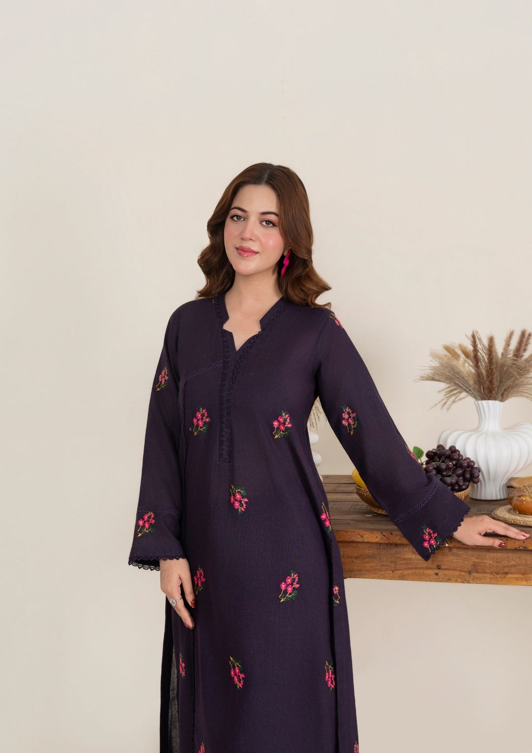 2pc Multi Embroidered Khaddar AML-W25-0001